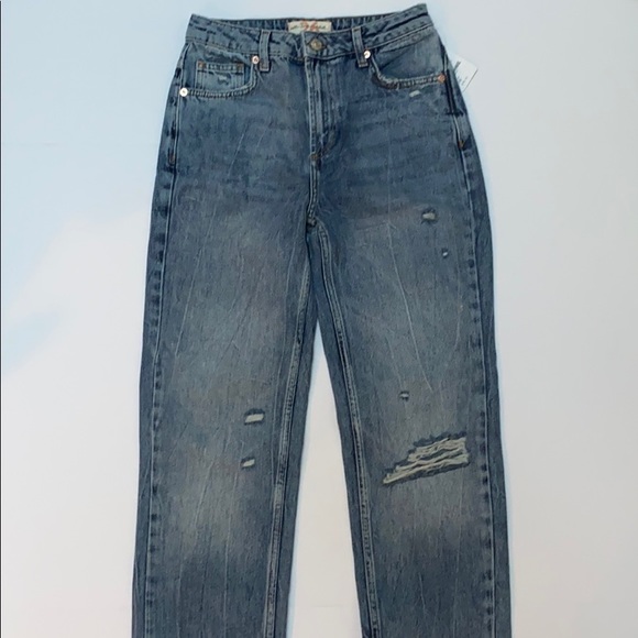 Free People Dakota Straight Leg Jean Indigo - Picture 5 of 14